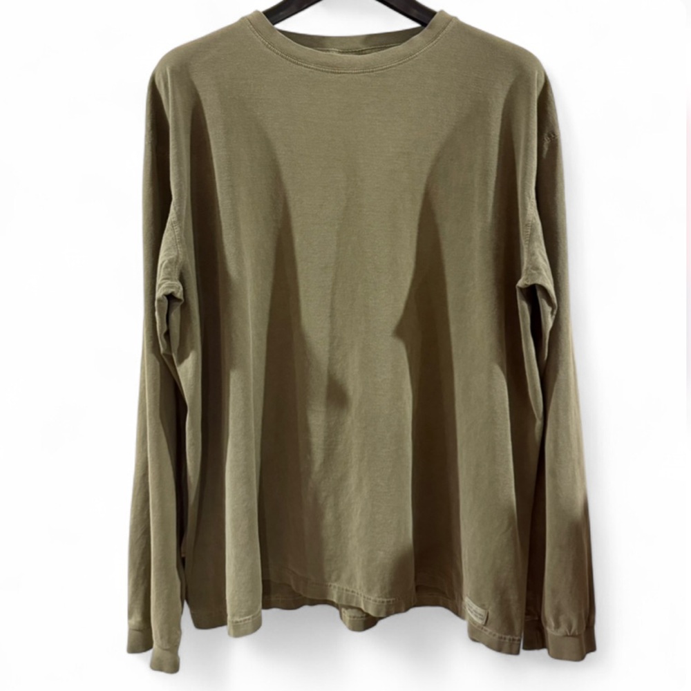 Vintage Life is Good Olive Green Long Sleeve T-Shirt Size Men’s XL